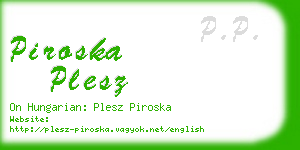 piroska plesz business card